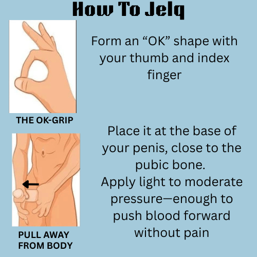infographic on How to Do Jelqing Exercises Correctly
