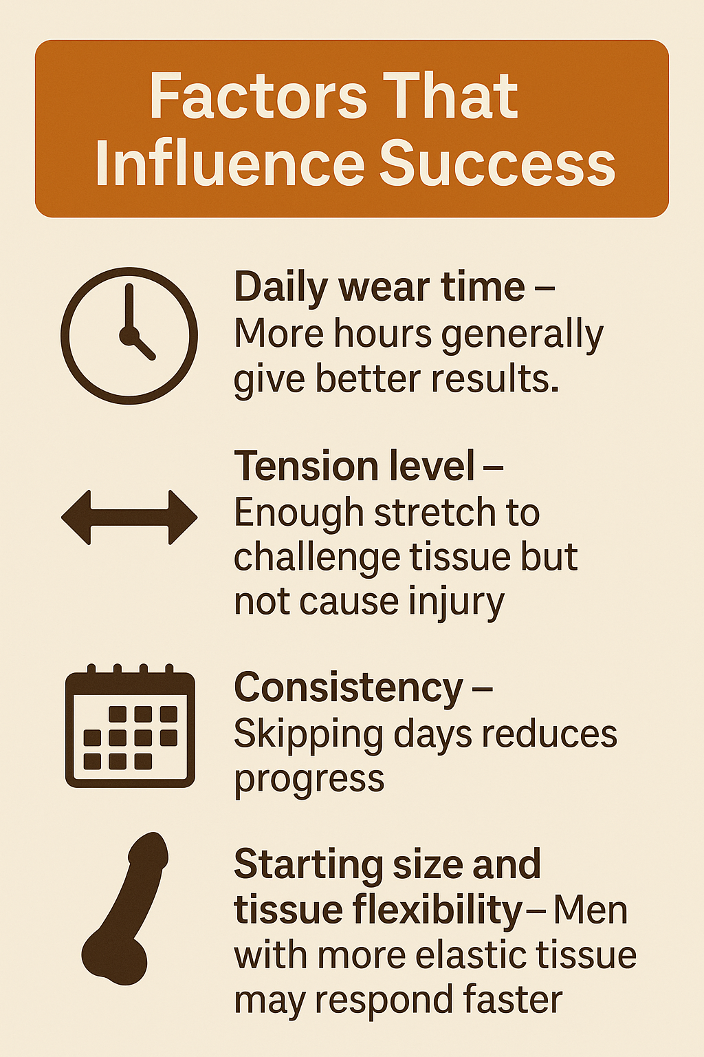 infographic factors that influence penis extenders success