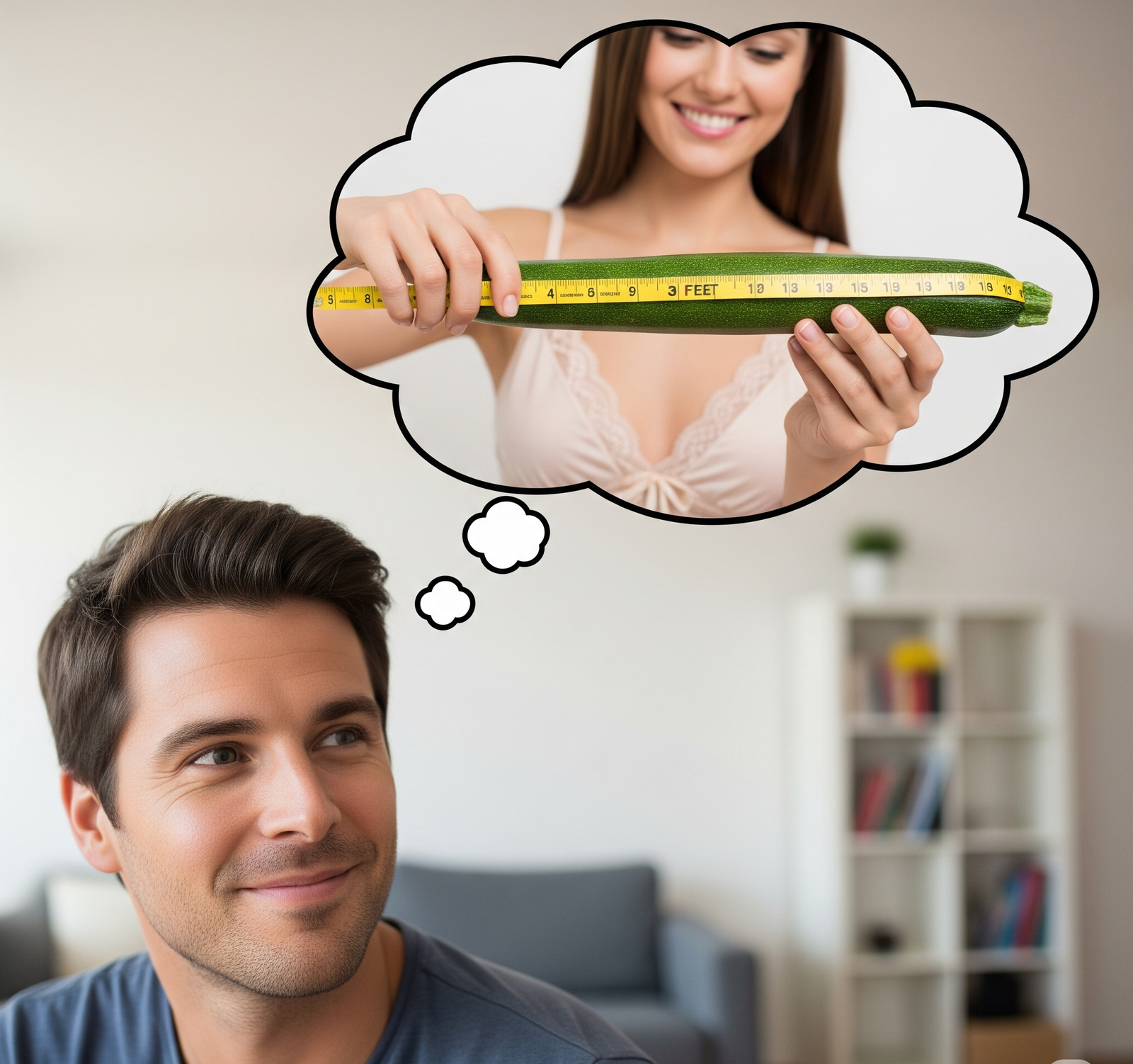 man imagining great jelqing results