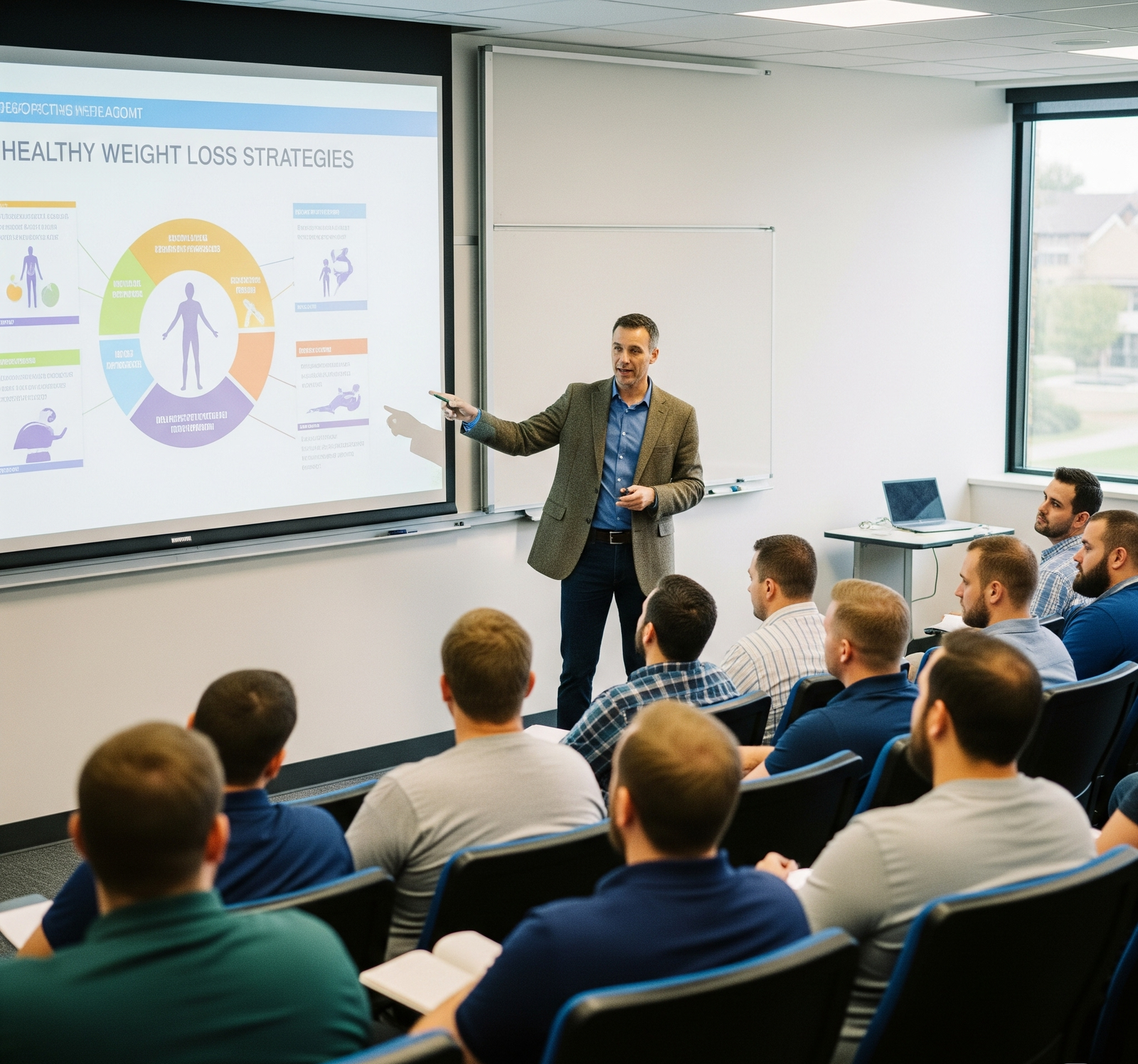 research team studying weight loss and penis size